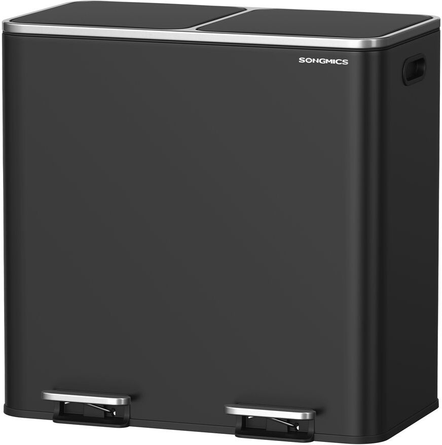Songmics Recycling Bin - 40L Matte Black 40L