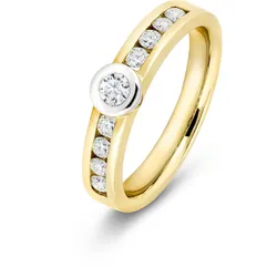 Tchibo - Ring 585 Gold - Gr. 19 - weiß