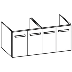 Artiqua 411 Waschtischunterschrank für D-Code 034812 Graphit Struktur quer, 411-WU4T-D33-7070-401 411-WU4T-D33-7070-401