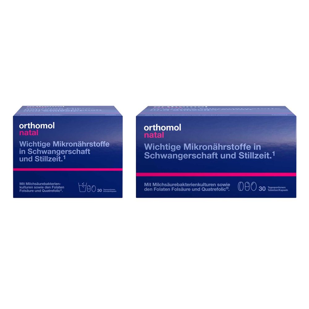 Orthomol pharmazeutische Orthomol Natal Granulat + Orthomol Natal Tabletten / Kapseln 08102404