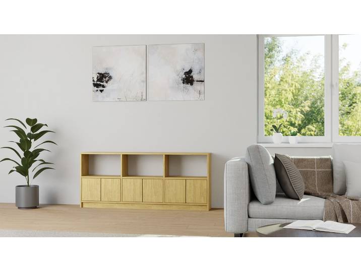 Kleines TV-Regal Eiche Natur geölt