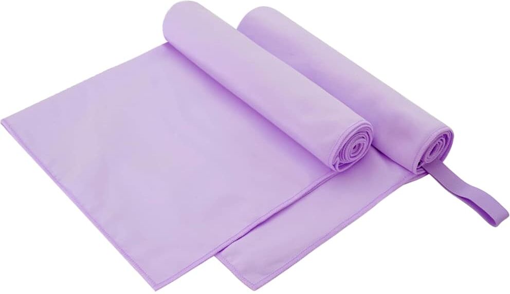 vidaXL Serviettes de sport 2 pc Violet 100 x 50 cm