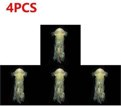 Uplift Treasures DIY Jellyfish Hanging LED Ceiling Lamp yellow 4pcs
