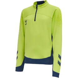hummel LEAD 1/2-Zip Pullover Kinder lime punch 164