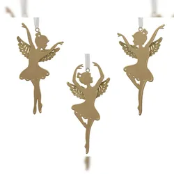 Christmas Decorations Christbaumschmuck Metall 15cm Ballerina Figur 1 Stück sortiert Bruchfest Weihnachtsbaum Anhänger Weihnachten Weihnachtsbaumschmuck Mädchen Engel Gold