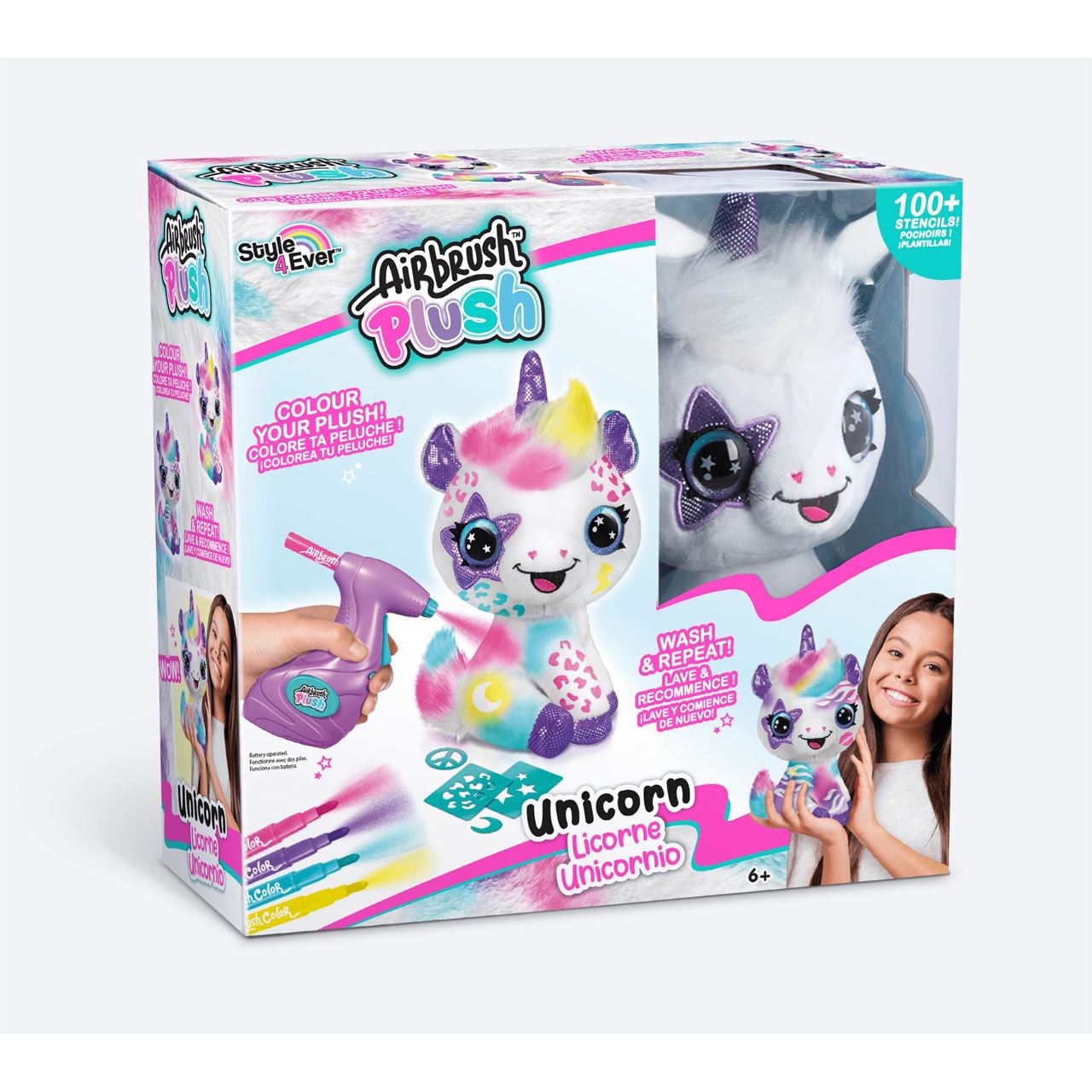 Canal Toys Airbrush Plush Unicorn