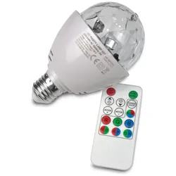 SATISFIRE PARTY LAMP | E27 Fassung raumfüllender LED Partyeffekt Fernbedienung
