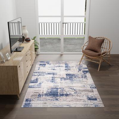 Everyday Chic by HGTV Soft Flannel Zero Pile Printed Non-Slip Machine Washable Indoor Area Rug