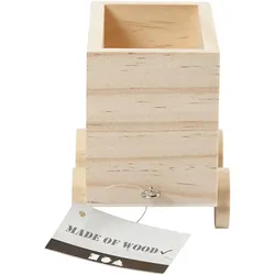 4x Creativ Company, Naturmaterialien, Holzartikel Anhänger für Holzzug 1 Stück