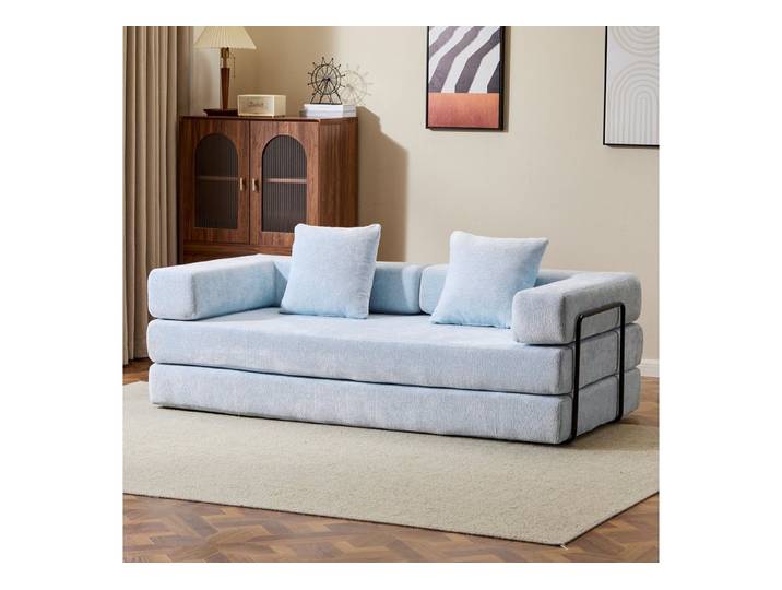 Vankel Loungesofa 4-in-1 Wohnzimmers sofa mit Schlaffunktion – faltbares Sofa, Platzsparendes Design für kleine Räume – Sofa, Liege und Bett in einem