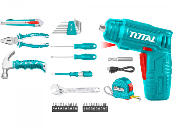 Total THKTHP10386 Accuboormachine 4V met gereedschapset van 38 stuks