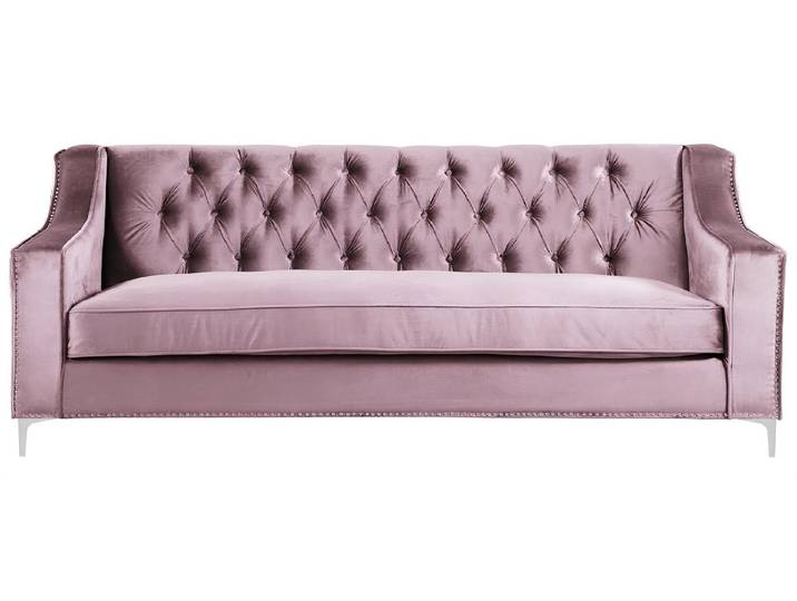 Xlmoebel Chesterfield-Sofa Elegantes Chesterfield-Sofa in silbernem Stoff für stilvolles Wohnen, Hergestellt in Europa