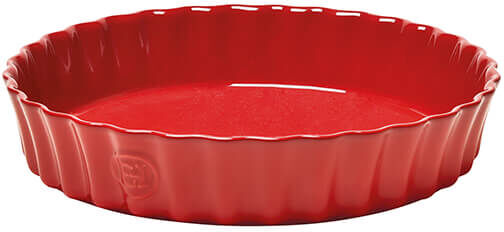 Emile Henry Burgundy Deep Tart Dish 29cm