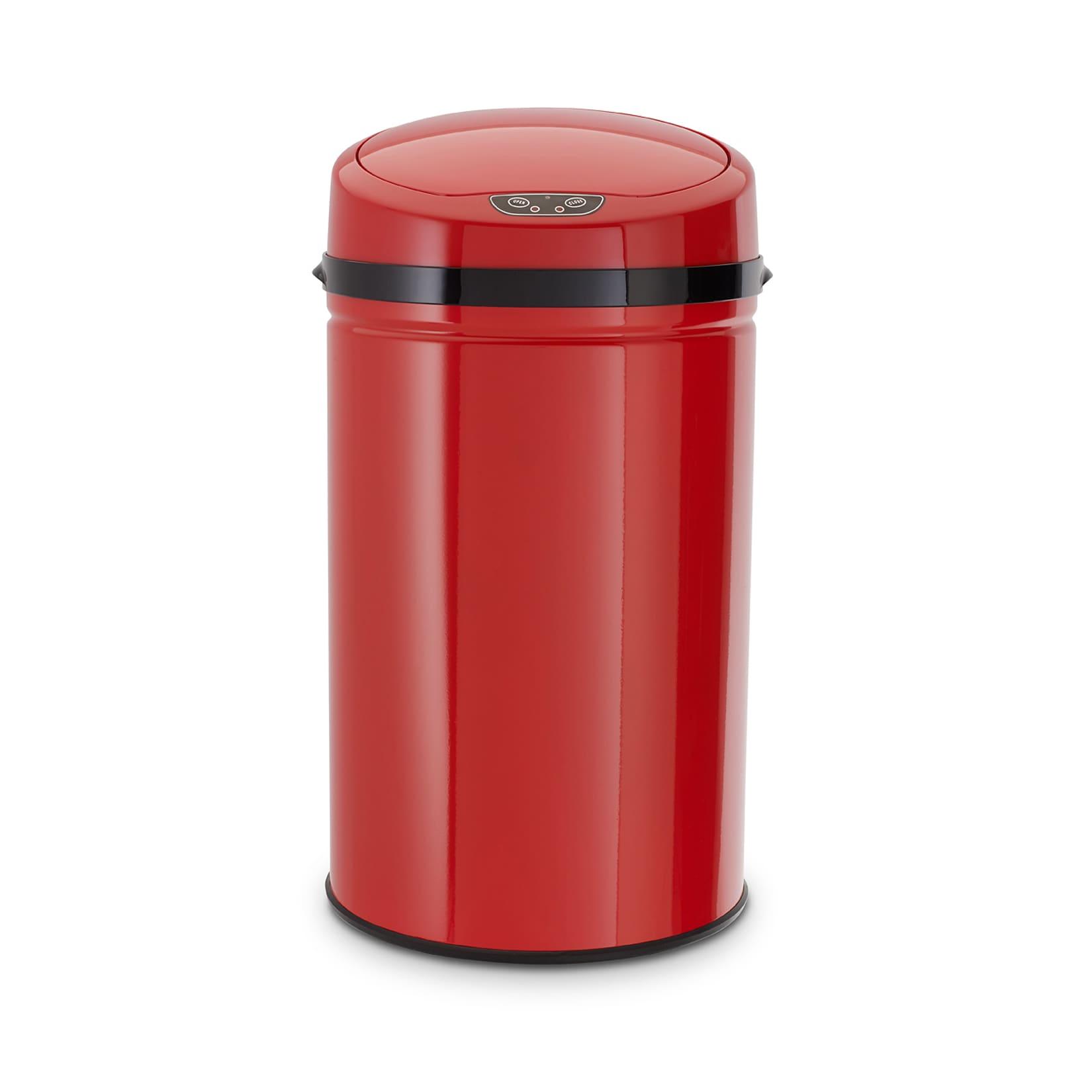 Abfalleimer 30L mit Sensor - INOX RED