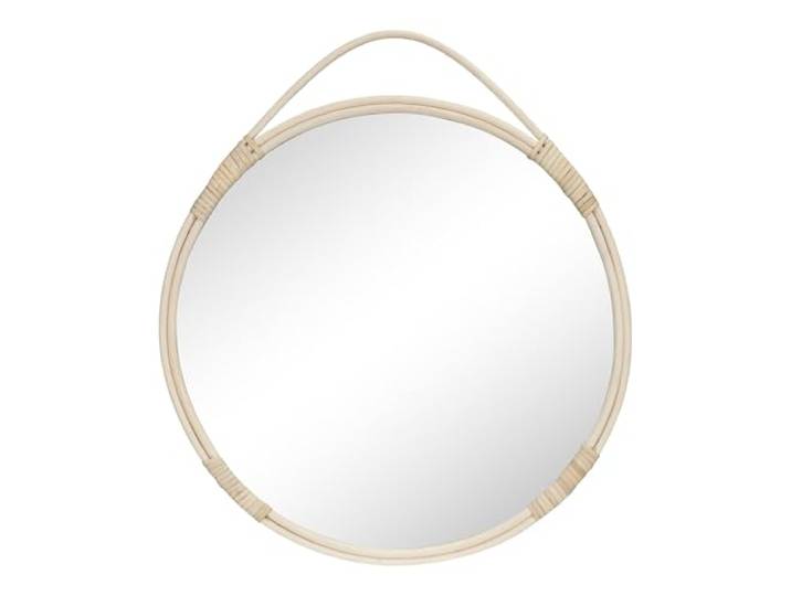 House Nordic Spiegel Malo – Runder Spiegel aus Rattan, Natur, Ø 50 cm