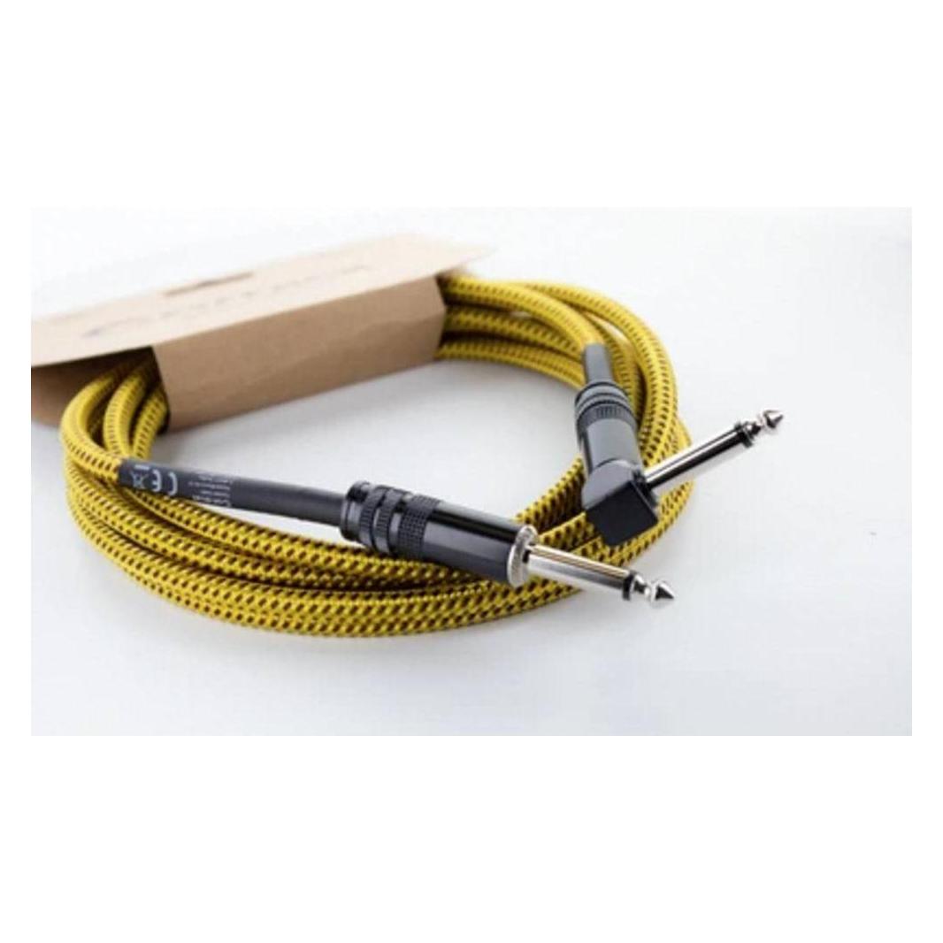 Cordial EI 1,5 PR-TWEED-YE Instrumenten Anschlusskabel (1x Klinkenstecker 6.3 mm (1.50 m, 6.3mm Klinkenkabel) (14775)
