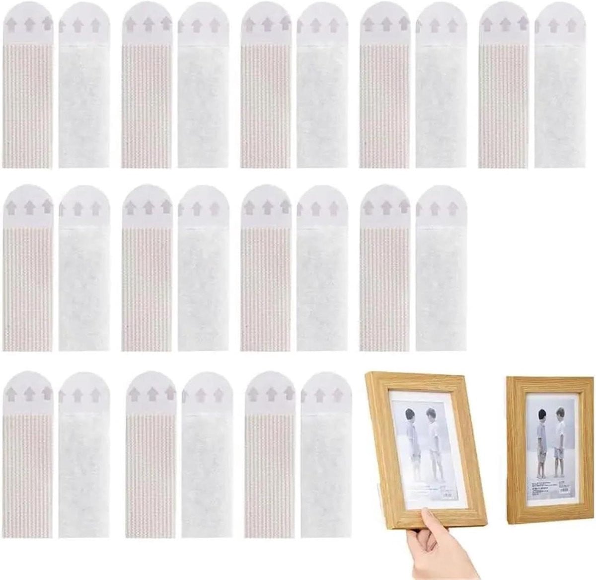 120 stuks Fotohaken Ophangstrips Zilver