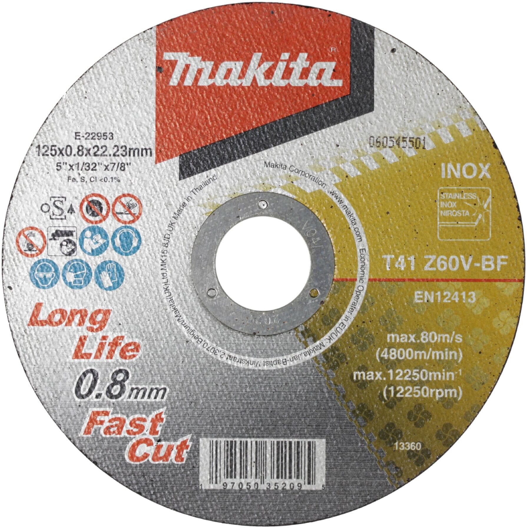 Makita Trennscheibe 125x0,8mm INOX (E-22953-12)
