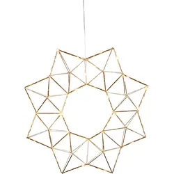 LED Pendelleuchte Fensterdekoration Wohnzimmerlampe Sternform Weihnachten Metall D 40 cm