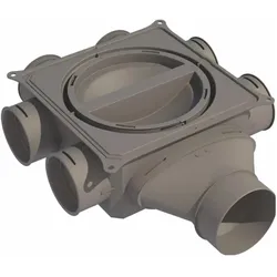 KG Wolf, Zubehör Belüftungstechnik, Luftverteiler Flach mini 6-75 für CWL