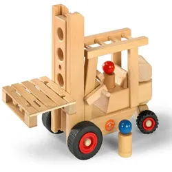 Fagus Gabelstapler Holzspielzeug Nutzfahrzeug Lagerhaltung 29 cm