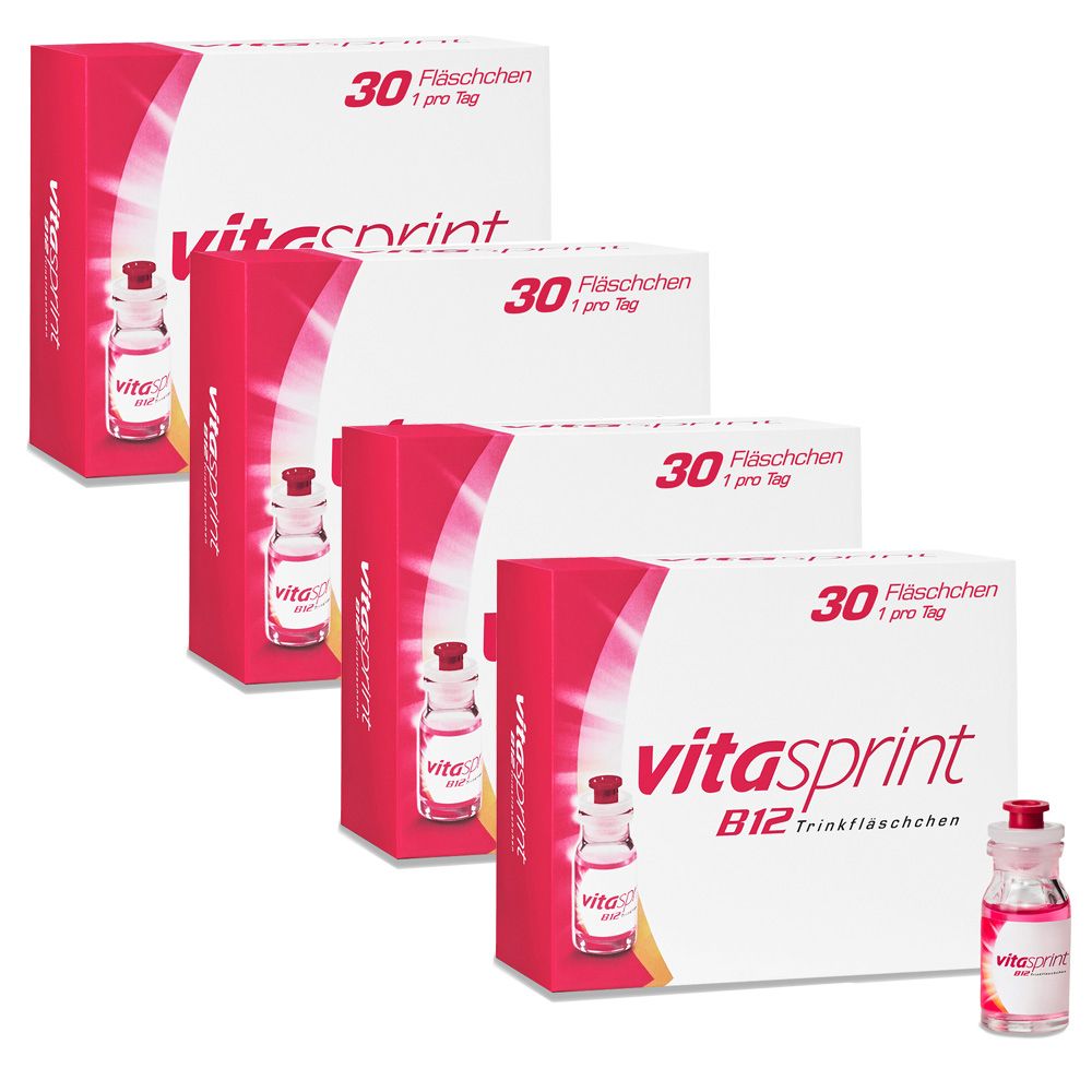 Vitasprint B12 Trinkfläschchen, mit Vitamin für mehr Energie 4x 4x30 St