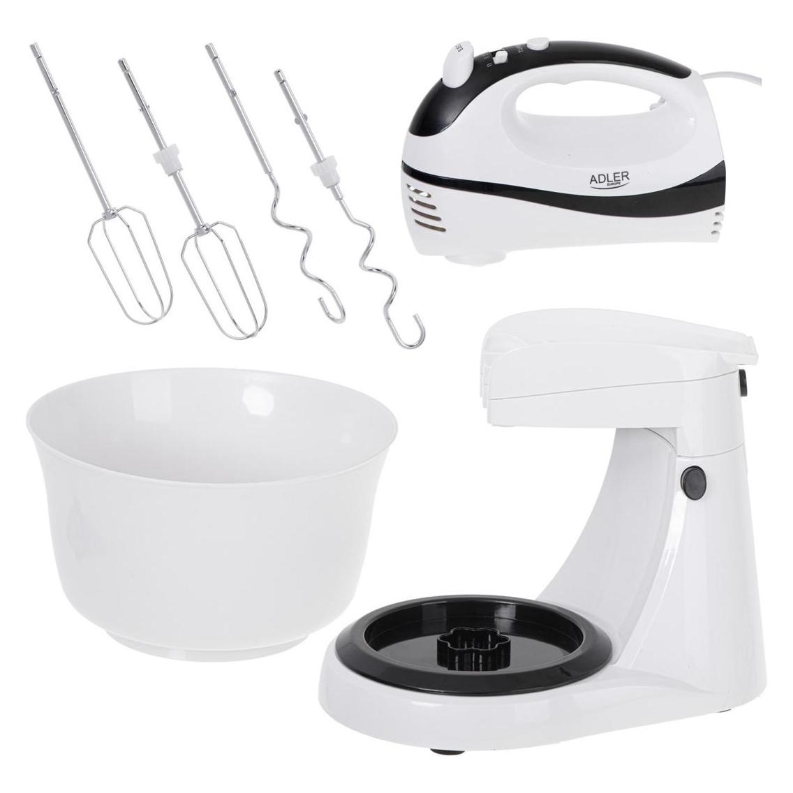 Adler AD 4206 mixer Stand mixer Black, White (300 W) (AD 4206)