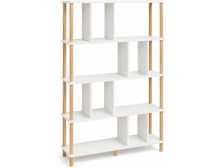 Bücherregal Georis Weiss Holzwerkstoff B 90 H 137 cm - Bücherregal