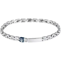 MASERATI - BRACELET - ICONIC - BR SS BLUE / 18 + 3,5 cm