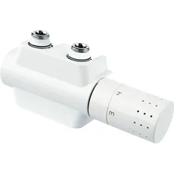 Simplex Ventilhahnblock Variodesign für Einrohrheizung mit Bypassregulierung weiß