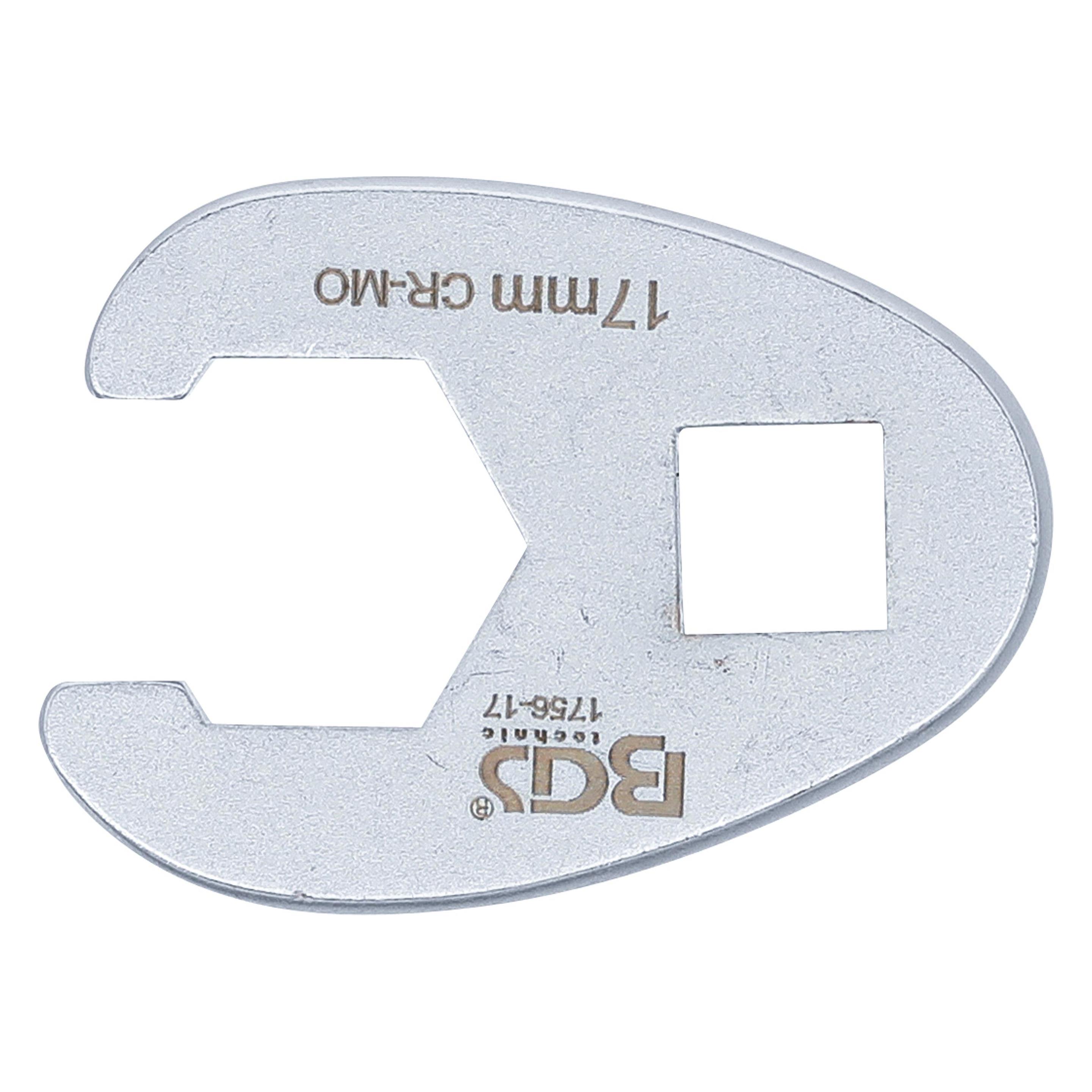 BGS Hahnenfussschlüssel Antrieb Innenvierkant 10 mm (3/8") SW 17 mm (17 mm) (1756-17)