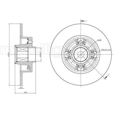 METELLI Bremsscheibe 23-0722 voll 240mm 8mm für RENAULT TRUCKS