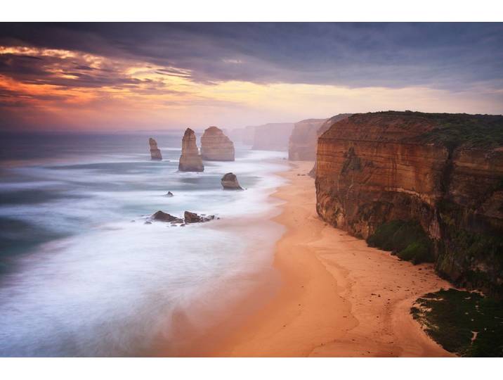 Fototapete PAPERMOON Zwölf Apostel Great Ocean Rd , bunt, B:5m L:2,8m, Vlies, Tapeten, Fototapete