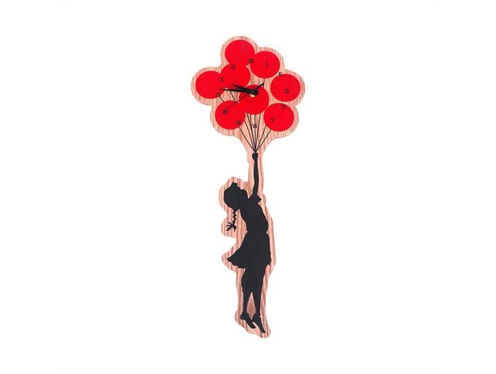 Horloge Banksy d'art moderne, ballons volants pour fille, Art de rue anglais, emballage Simple, décoration murale, meilleur cadeau