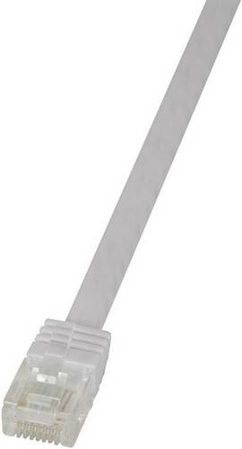 LogiLink CF2031U RJ45 Patchkabel CAT 6 U/UTP 1.00m Weiß hochflexibel