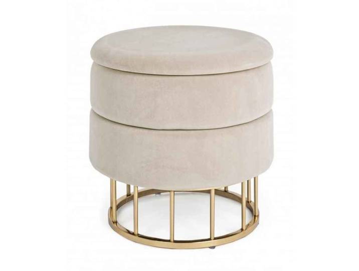 Pouf de rangement beige