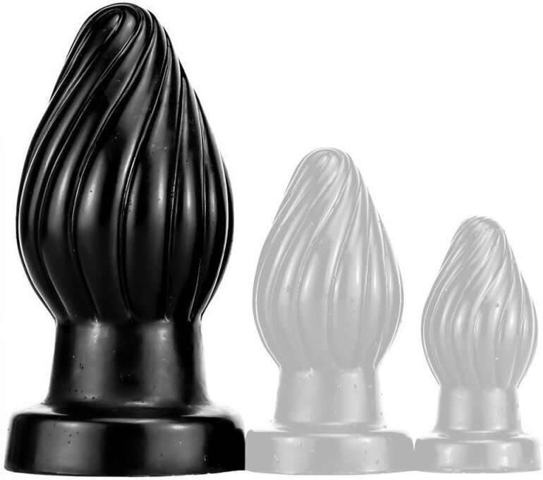 DarkSil Plug Spiral L 12 x 6.5cm Noir