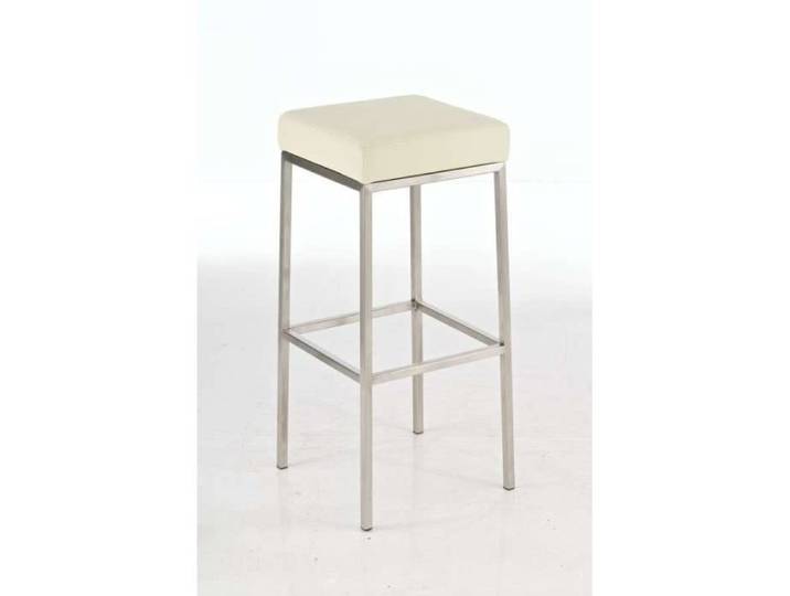 Tabouret de bar MONTREAL E85 - CLP - Support en acier inoxydable - Hauteur de l'assise : 85 cm - Crème