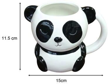 Uplift Essentials Large Capacity Childrens Ceramic Character Mug panda