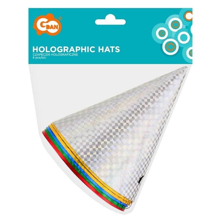 Partydeco Holografische Papierhüte, 6 Stück (6 Stk.) (52945885)