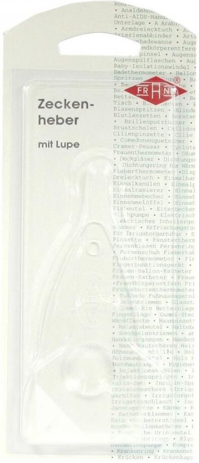 Zeckenheber mit Lupe