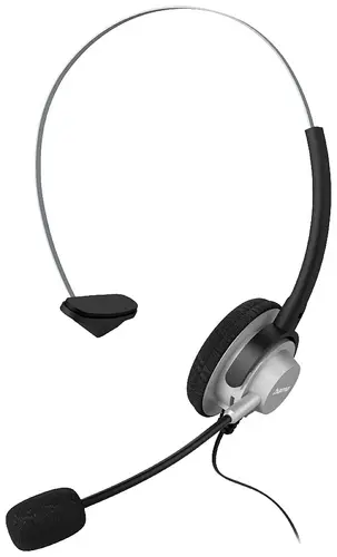 Hama In-Ear-Headset On Ear Headset kabelgebunden Mono Schwarz/Silber Lautstärkeregelung Telefon
