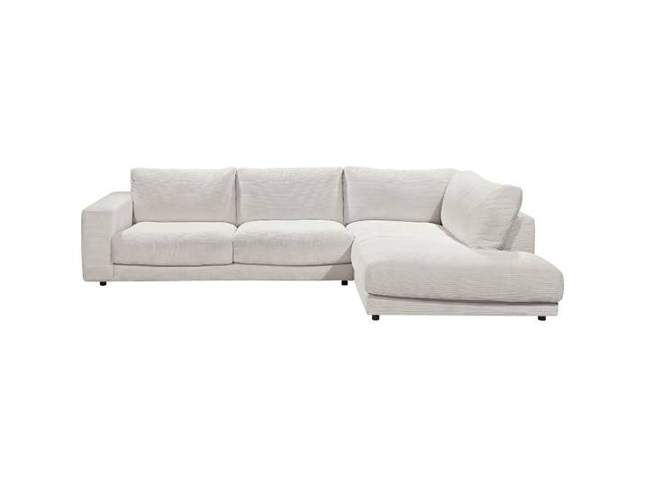 Ecksofa Recamiere rechts Ava Cordstoff snow B 239 T 224 cm - Material: Cordstoff 88% Polyester, 12% Polyacryl - Möbel Konfigurator: Traummöbel