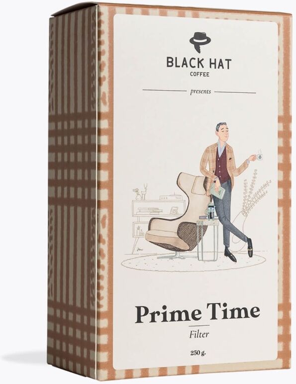 Black Hat Coffee Prime Time Filter 250 g   Rwanda   Ganze Bohne   Premium Arabica Kaffee für Pour Over & AeroPress, fruchtig-süß & schokoladig