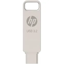 HP 64GB x206c OTG Type-C Metal Flash Drive (64 GB, USB-A, USB-C), USB Stick, Silber