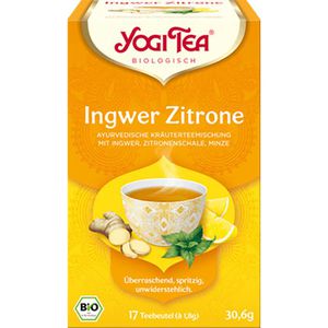 YogiTea Tee Ingwer Zitrone, BIO, Kräutertee, 30,6 g, 17 Beutel