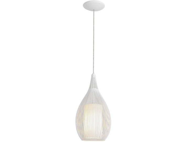 Pendellampe Razoni Weiss Metall/Glas B 19 cm