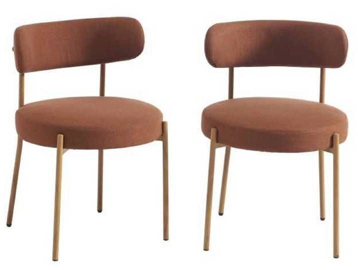 BAÏTA Set mit 2 Stühlen NOA Stoff terrakotta