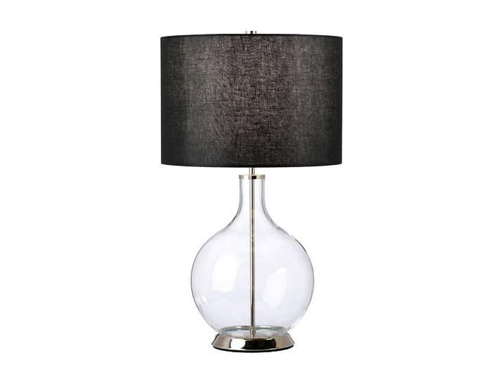 Elstead Lighting Tischleuchte Clear, Schwarz, Metall, Glas, 67 cm, RoHS, Lampen & Leuchten, Innenbeleuchtung, Tischlampen, Tischlampen
