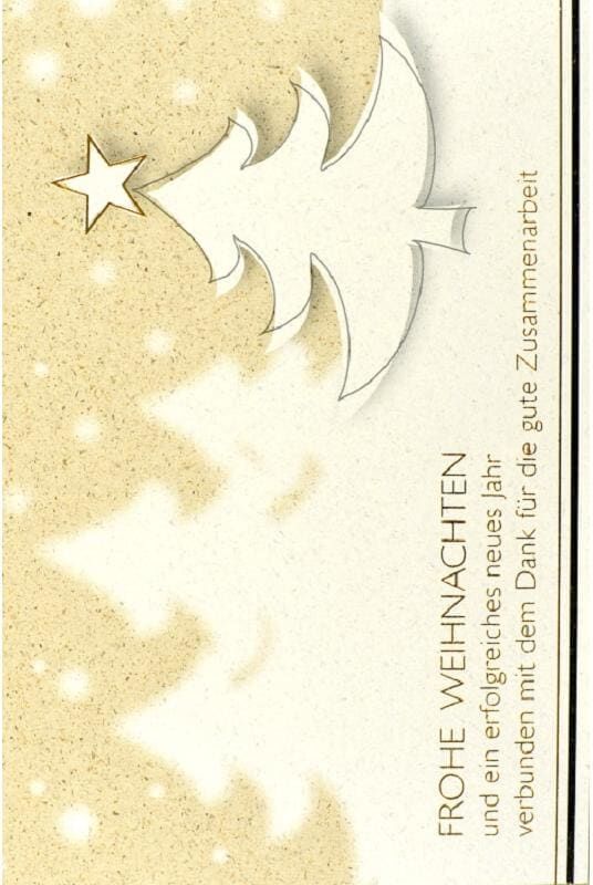 Weihnachtskarte ABC "Frohe Weihnachten", gold (goldfarben), Standardpapier, Postkarten, Weihnachtskarte goldfarben Einheitsgröße